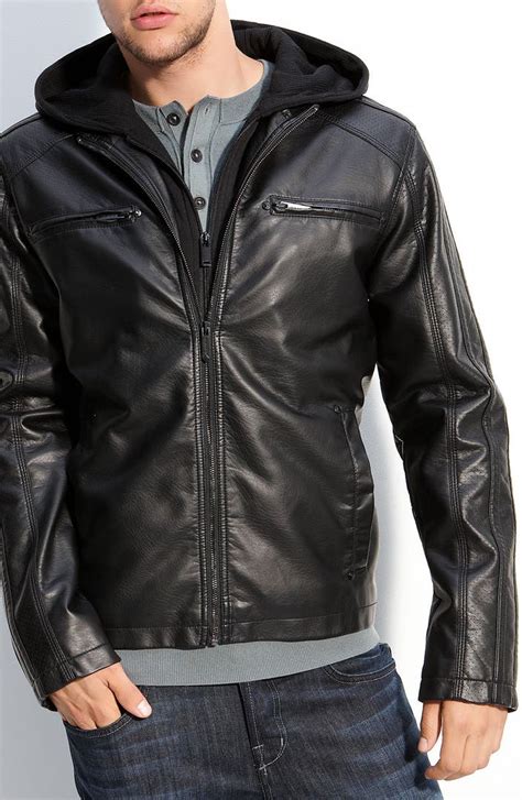 black rivet leather jacket|black rivet faux leather jacket.